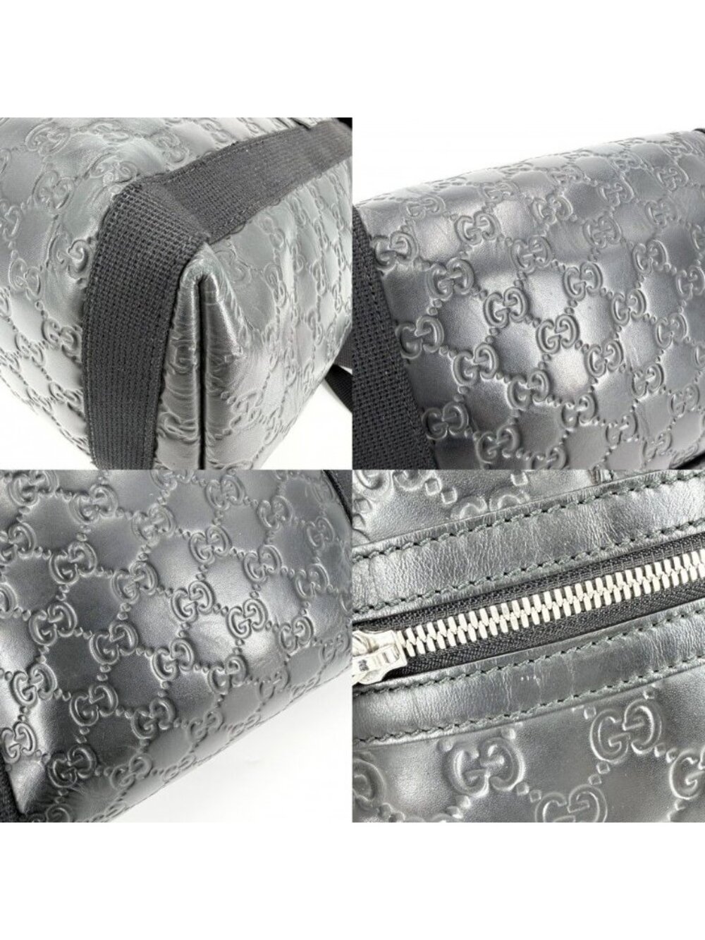 Gucci Backpack Guccissima Black Silver - Picture 9 of 11